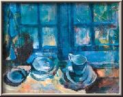 ludvig karsten The Blue Kitchen oil painting